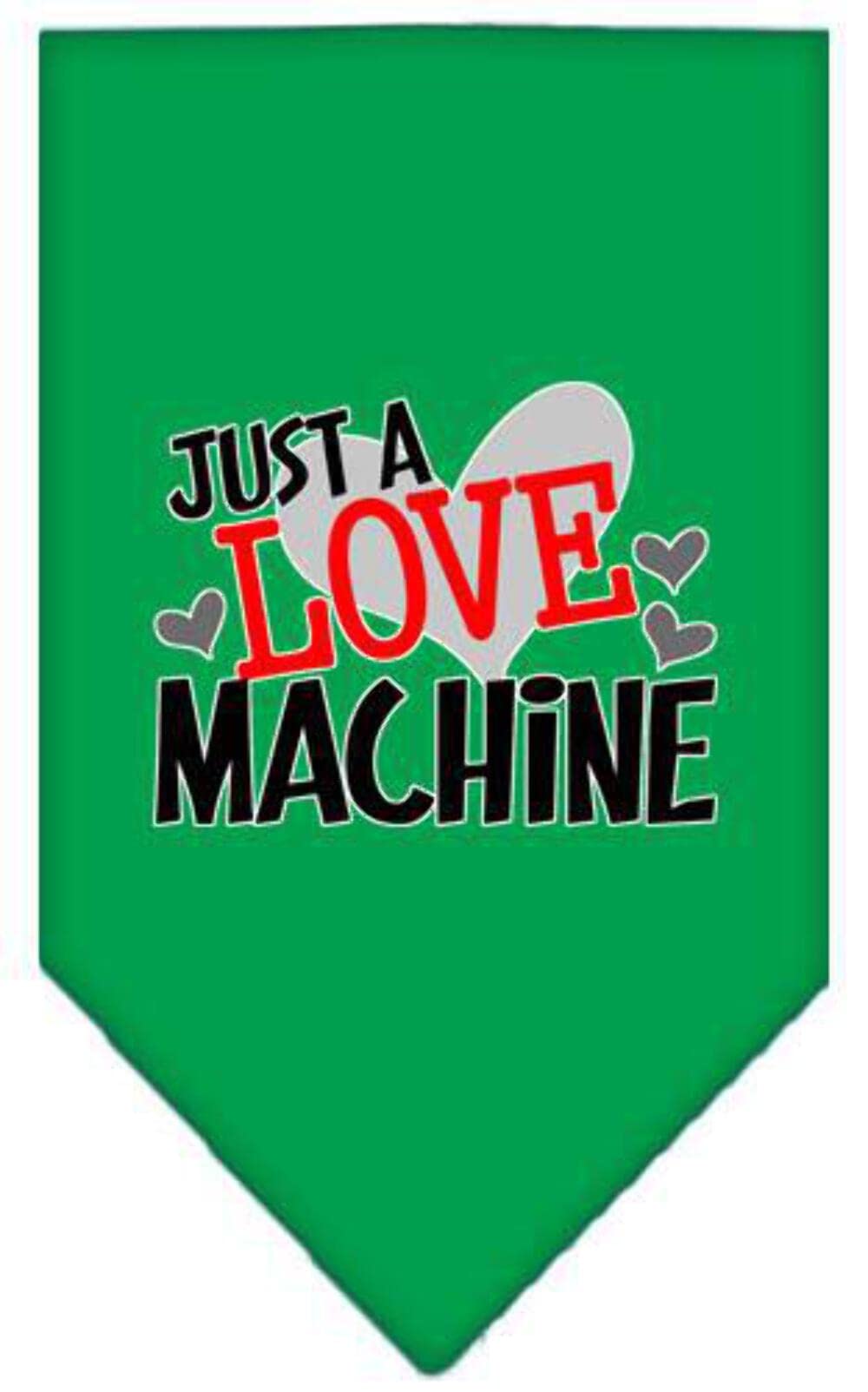 Mirage Pet Product Love Machine Screen Print Bandana Grey Small