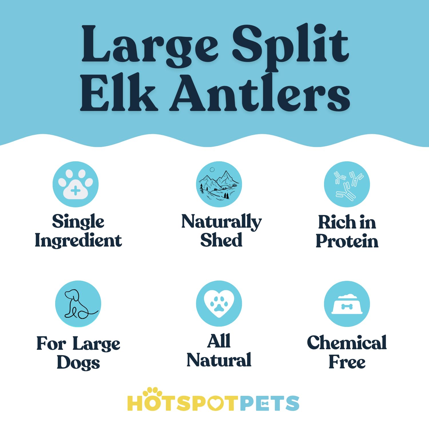 Split Elk Antlers for Dogs - 4-10 Inch Long Dog Chews (1LB Bag) Naturally Shed Antler Bone for Large Breed Aggressive Chewers -