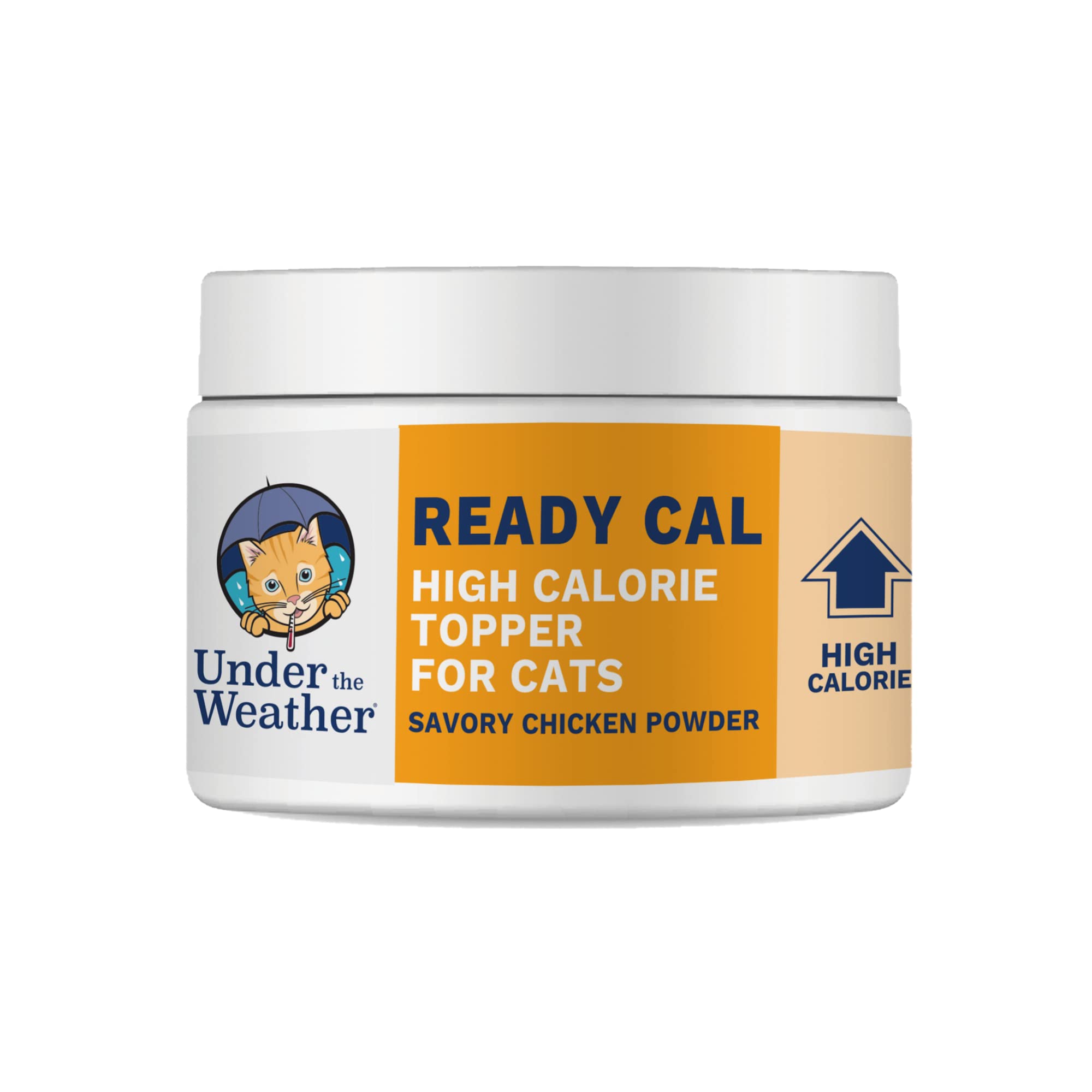 Under The Weather Ready Cal Powder for Cats | High-Calorie, Weight Gainer, Appetite Stimulant, Energy Booster Pet Supplement | 8