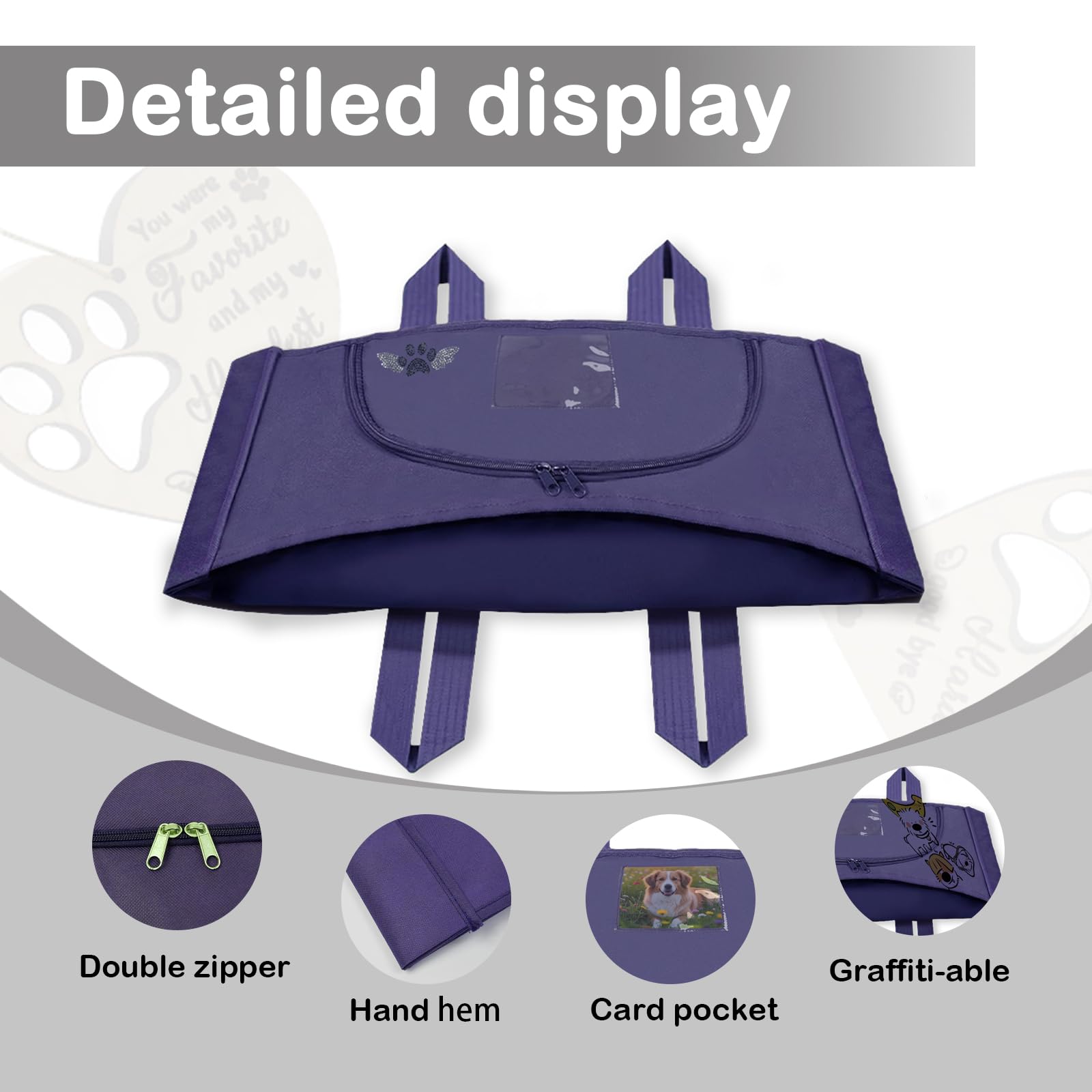 Lzhtime Pet Burial, Eco Friendly Pet Body Bag Suitable For All Kinds Of Pets Pet Casket For Burial And Cremation(Blue,L)