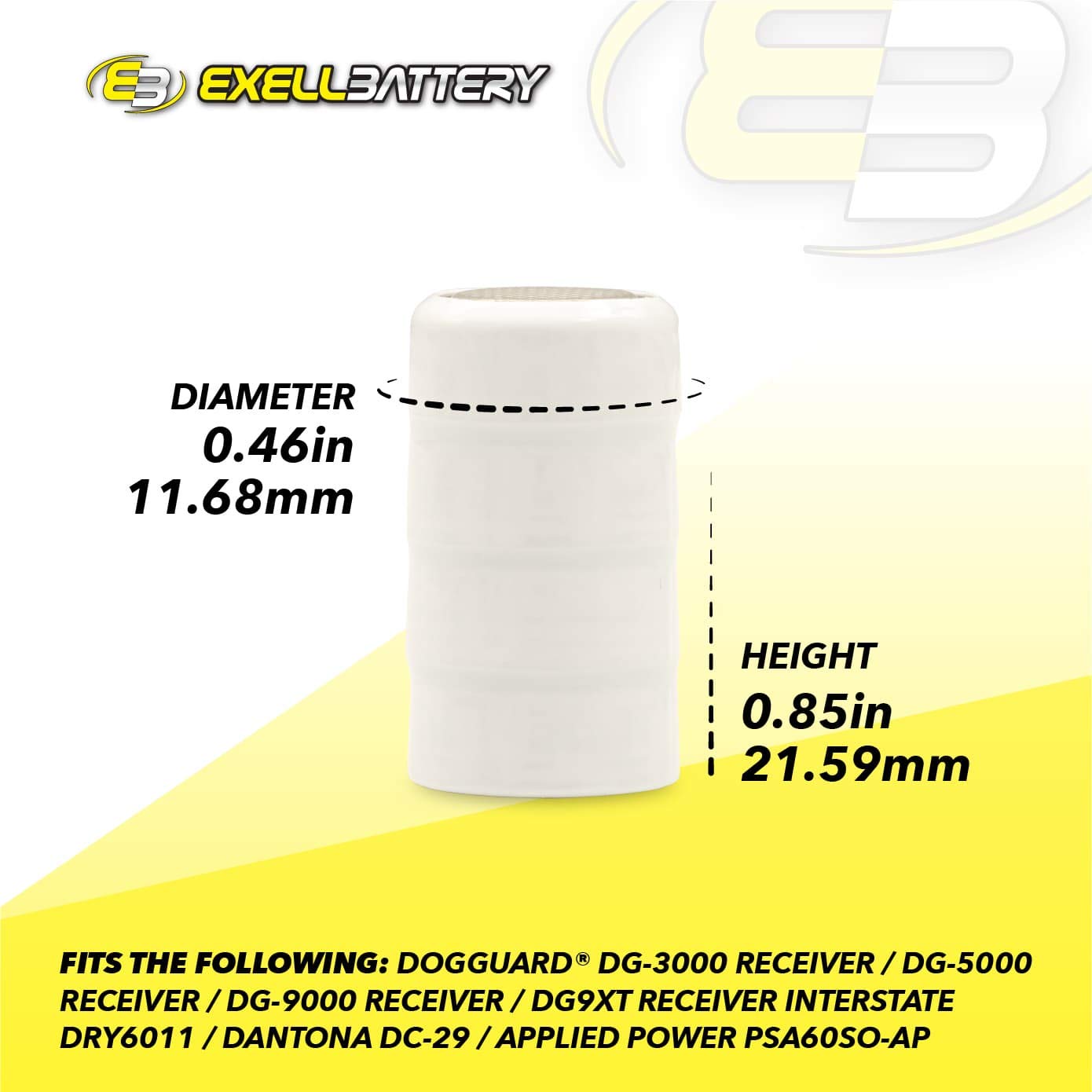 Exell Battery (3-Pack 6V 155Mah Silver Oxide Battery Compatible With Dog Collar Battery Dg-3000 Receiver, Dg-5000 Receiver, Dg-9000 Receiver, Dg9Xt Receiver, Dry6011, Applied Power Psa60So-Ap
