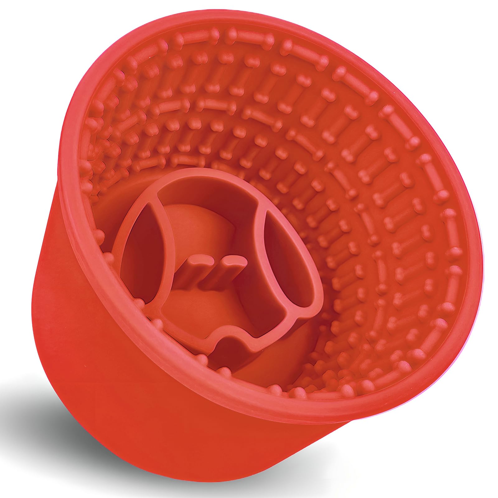 Large Silicone Slow Feeder Dog Bowls, Non-Slip Dog Slow Feeder Lick Bowl For Medium Large Breed, Enrichment Toys For Distraction