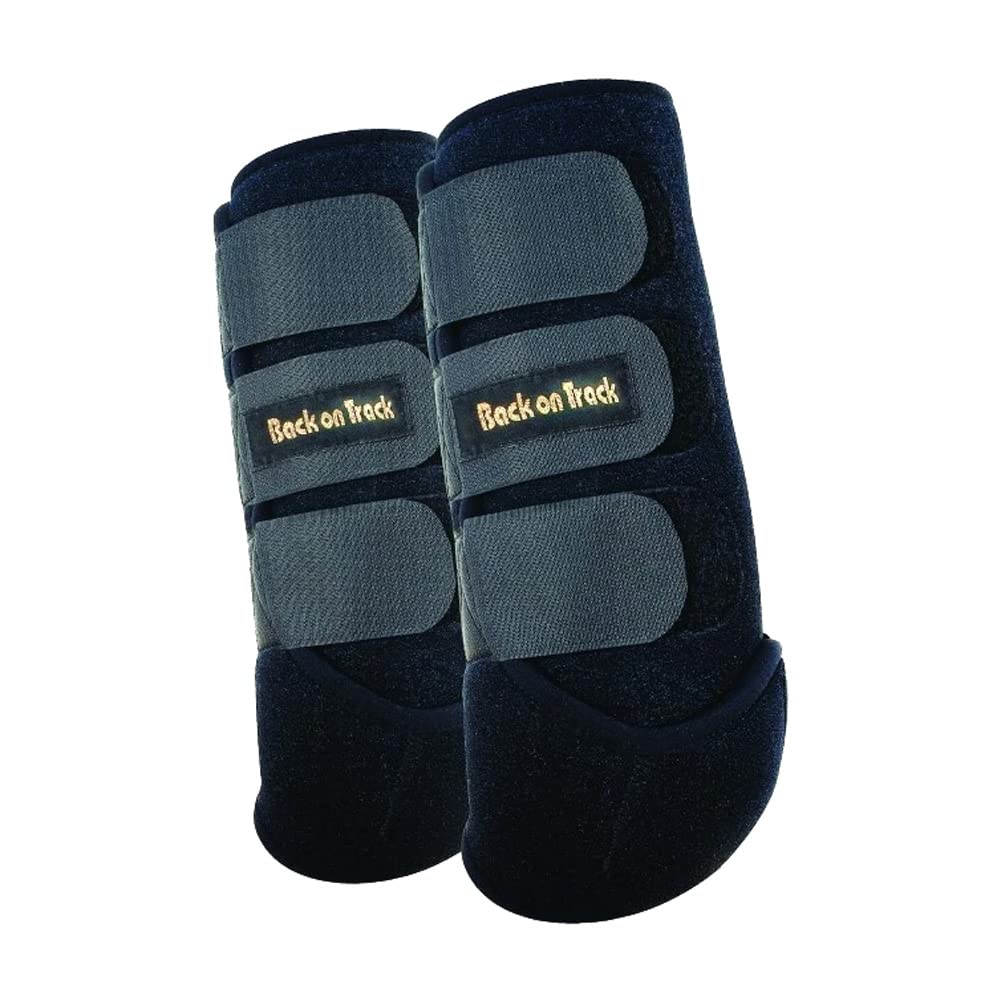 Back On Track Therapeutic Horse Exercise Boots For Hind Legs, Black, Large