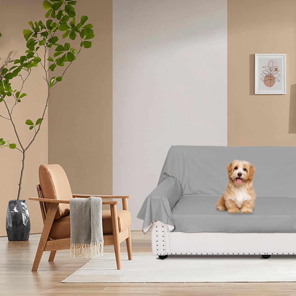 Dujuike Waterproof Bed Cover For Dog And Cats,Pet Hair Resistant Bed Sheet Cover, Protective Bed Liner Cover With 100% Waterproo