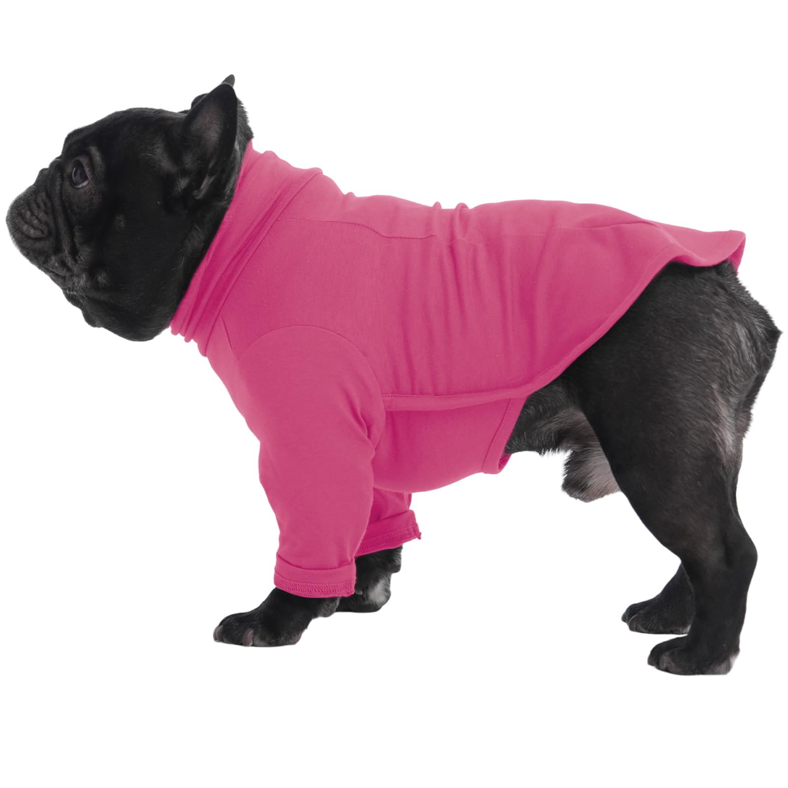Iecoii Dog Shirts For Medium Dogs Boy,Breathable Dog Long Sleeve Shirt Pet Full Cover Body Suits,Turtleneck Dog Pullover Shirt S