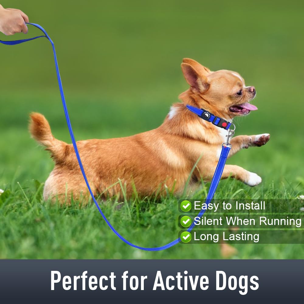 Erbine Airtag Dog Collar With Airtag Holder For Puppy Small Dogs, Reflective, Soft Padded & Safety Locking Buckle, Nylon Pet Col