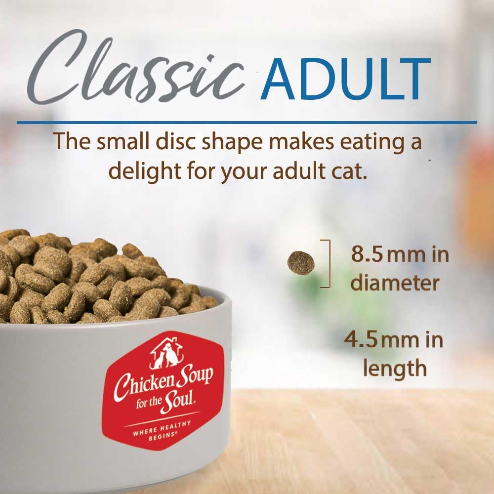 Chicken Soup for the Soul All Natural Premium Adult Dry Cat Food, Real Meat First Ingredient, No By-Products, Supports Heart, Gu