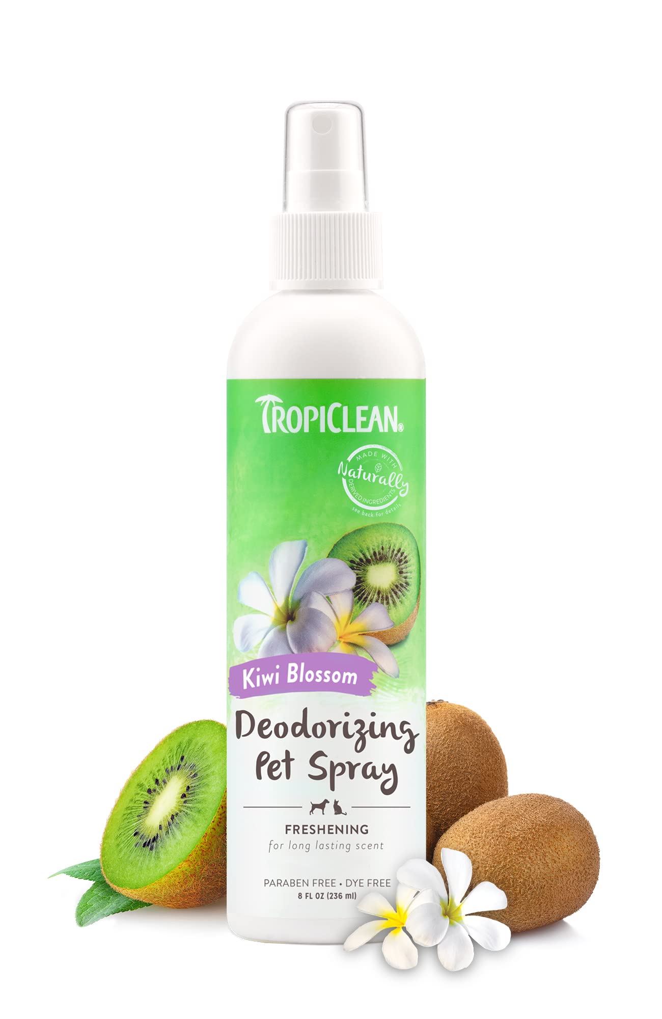 Tropiclean Dog Perfume, Long Lasting Kiwi Cologne, Deodorizing Spray For Smelly Dogs, After Bath Detangling Spray With Vitamin E