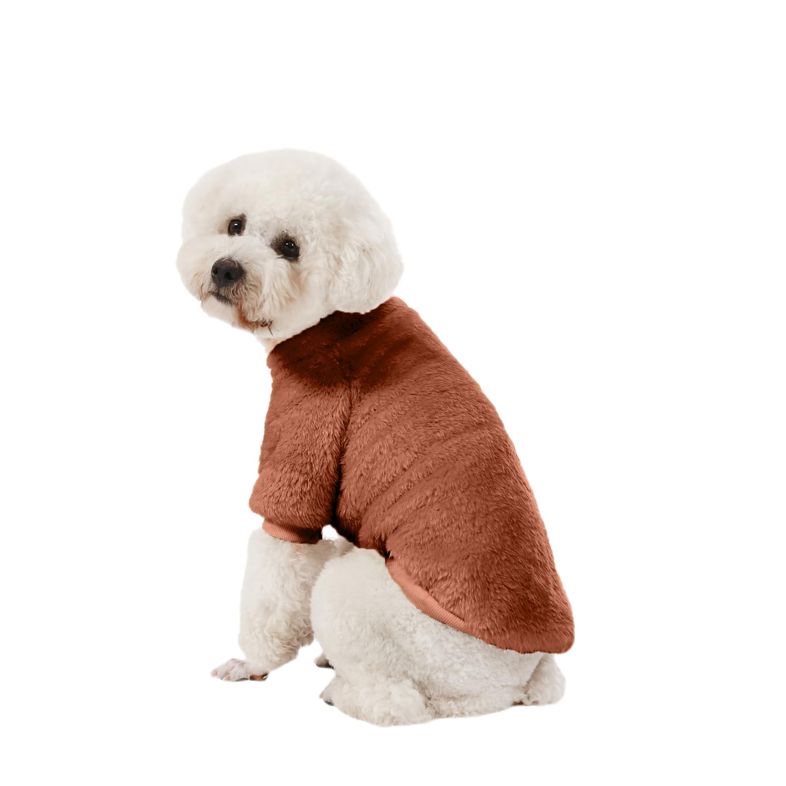 Kyaringtso Dog Sweater, 3 Pack Dog Sweaters For Small Dogs, Dog Clothes For Small Dogs Girl Boy, Ultra Soft And Warm Puppy Sweater Dog Coat For Winter Christmas (Orange+Coffee+Yellow, X-Small)