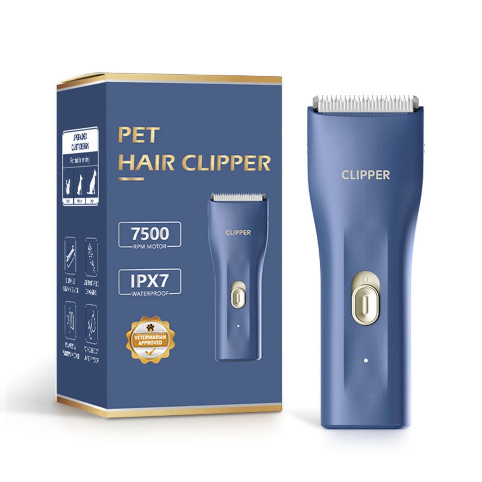 Dog Cat Home Hair Waterproof Clipper Portable Electric Usb Rechargeable Pet Grooming Tools Low Noise Shaver Cordless Trimmer For Small And Large Pets