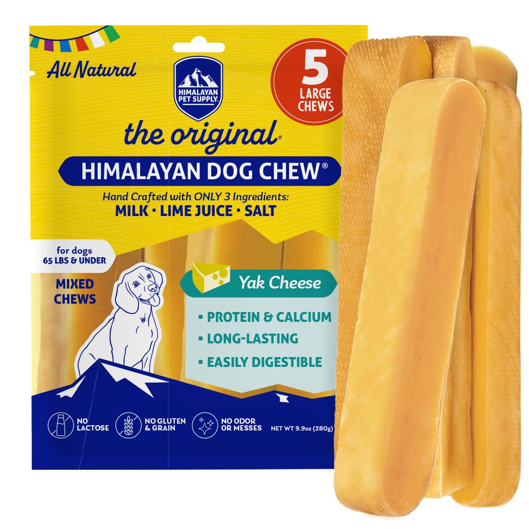 Himalayan Dog Chew Original Yak Cheese Dog Chews, The Better-For-You Chew, 100% Natural, Long Lasting, Healthy Safe Dog Treats, 
