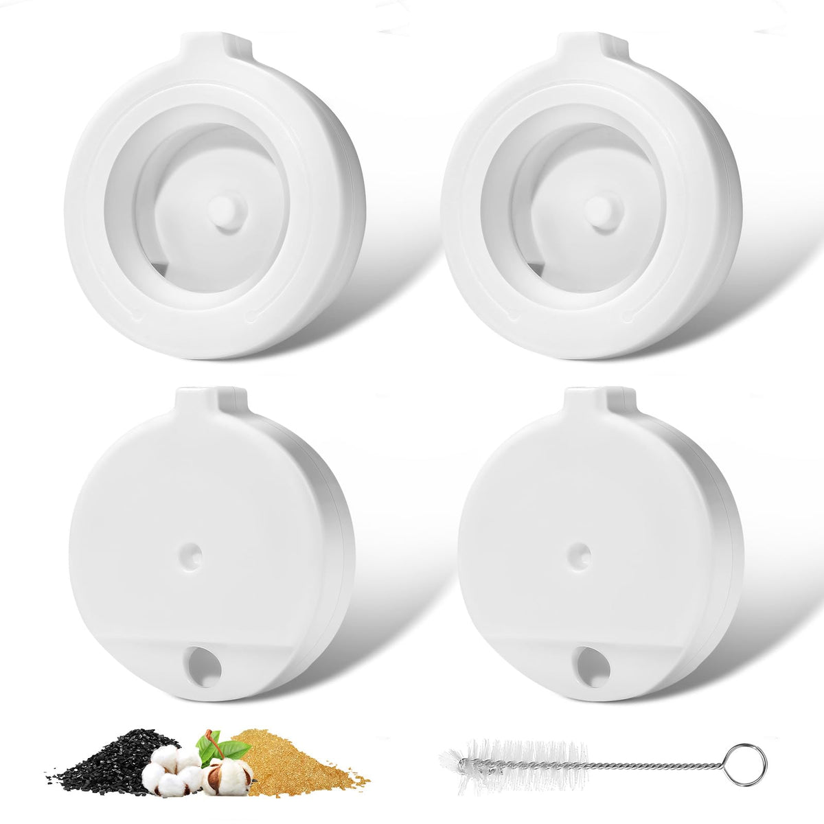4 Pack Replacement Filters for 3.6L/4.6L/6L/8L Gravity Pet Water Dispenser, YOIHABV Dog Water Filter Replacement, Triple Filtrat