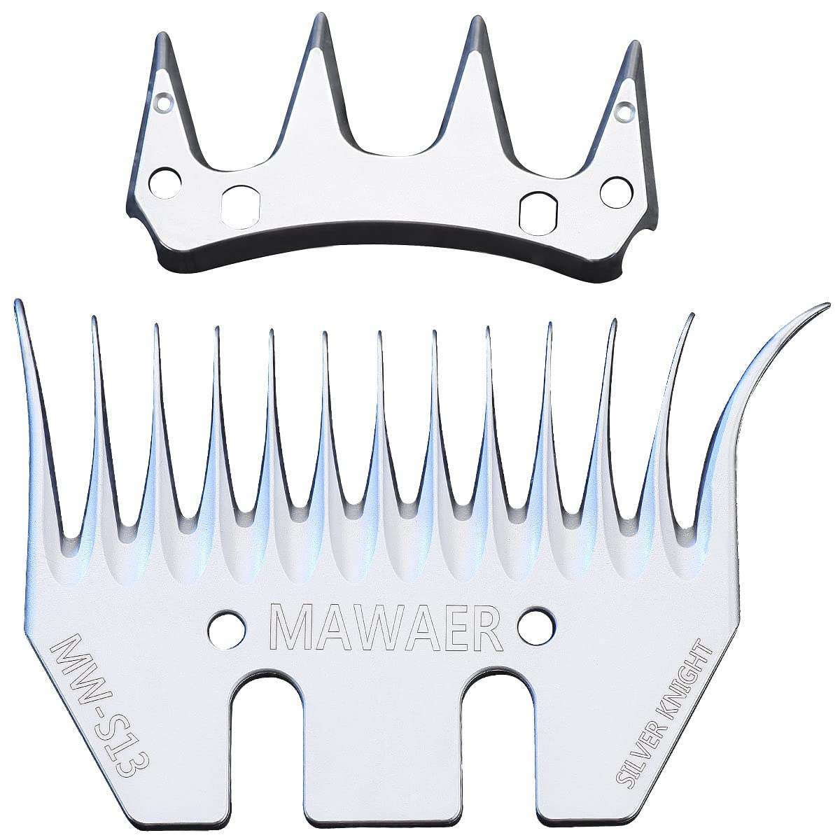 Mawaer 13 Curved Tooth Sheep Shear Clipper Replacement Blades For Fit Oster, Lister, Heiniger Sheep Clippers, Detachable Animal 
