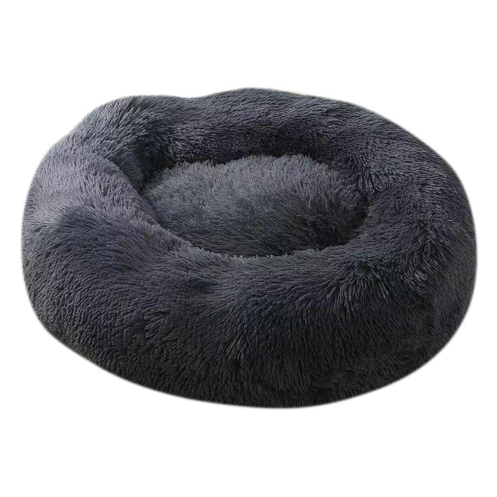 APIRILY Pet Cat Dog Sleeping Bed Indoor Pet Round Cozy Comfort Bed Nest Dark Gray | Pet Supplies | Cat Supplies | Beds