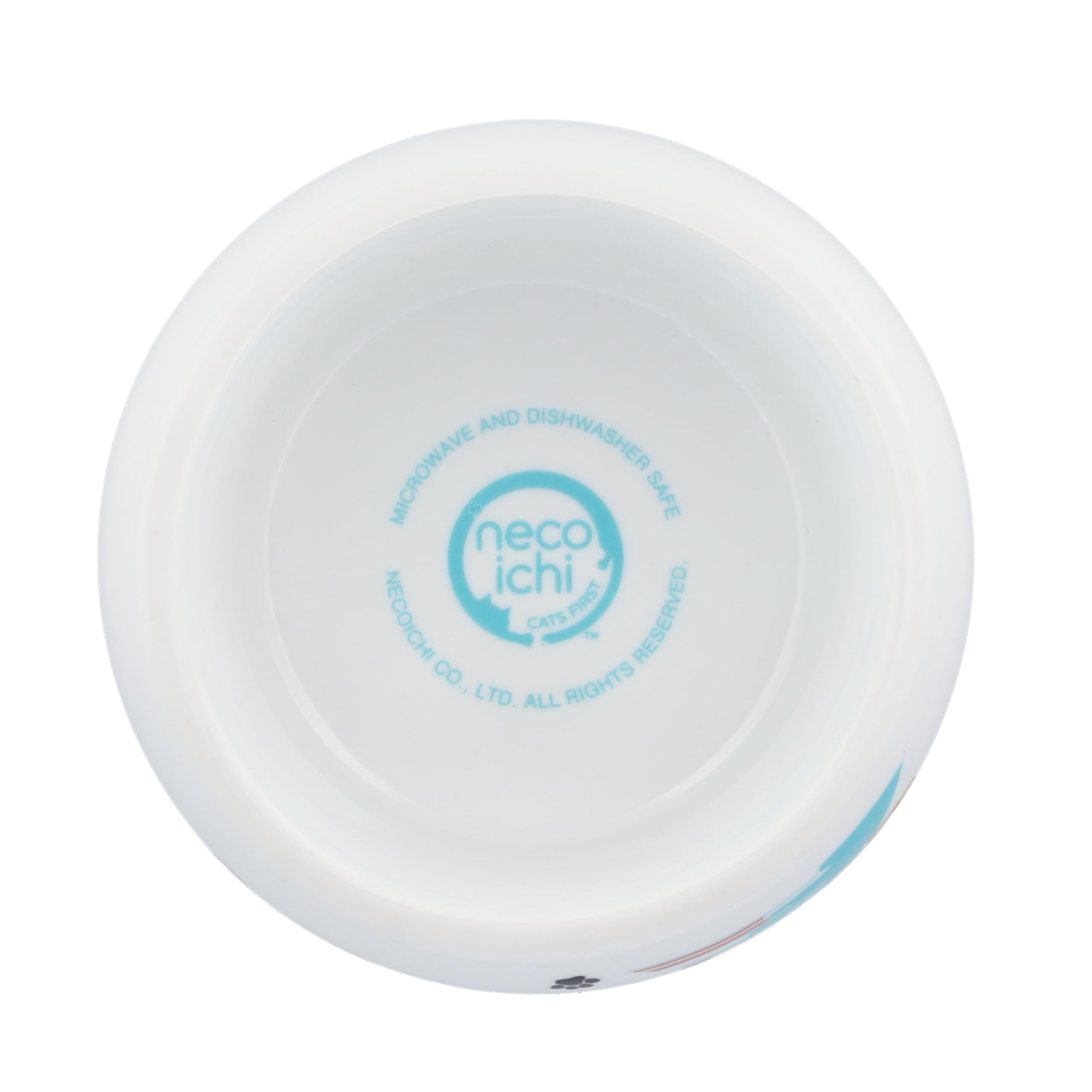 Necoichi Elevated Ceramic Cat Bowls for Indoor Cats - Raised Cat Food Bowl, Cat Water Bowl, Cute Lifted Cat Dishes for Food, Whi