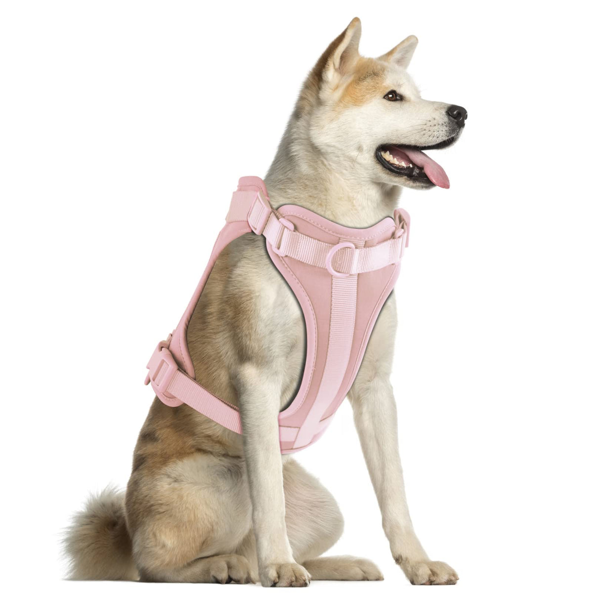 Wisedog No Pull Lightweight Dog Vest Harness With Soft And Comfortable Cushion, Breathable Mesh, For Small Medium Large Dogs Walking (L(Neck: 16.15'-20.86';Chest: 24.02'-38.19'), Gossamer Pink)