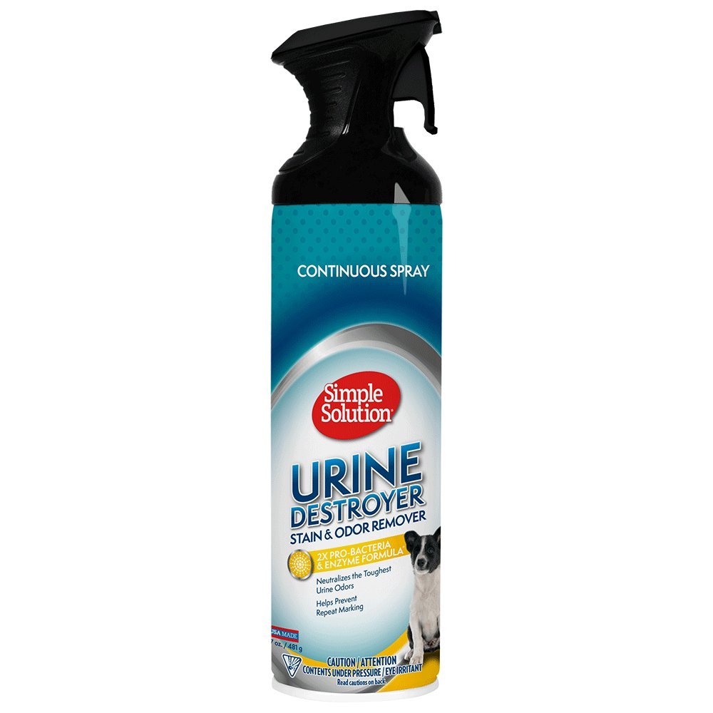 Simple Solution Urine Destroyer Enzymatic Cleaner | Pet Stain and Odor Remover with 2X Pro-bacteria Cleaning Power | 17 Ounces