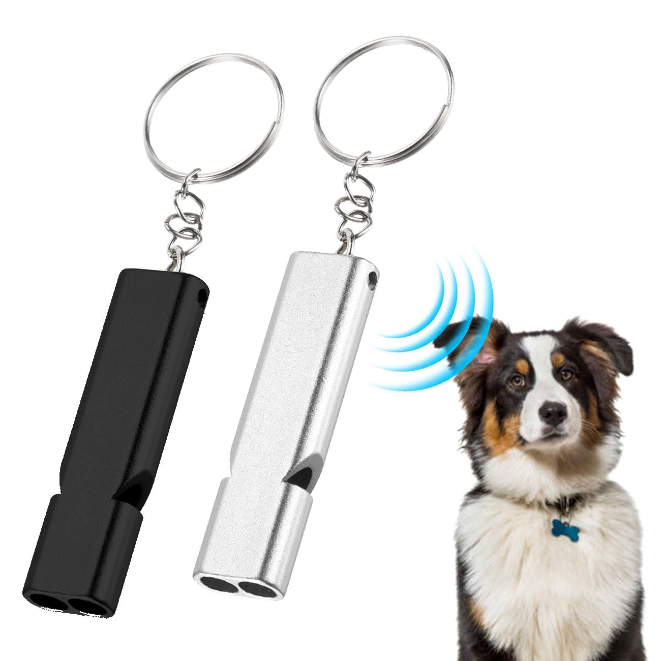 Teladeshx 2 Pack Dog Whistle, Portable Dog Training Whistle, Dog Whistle To Stop Barking Neighbors Dog For Recall And Pet Behavi