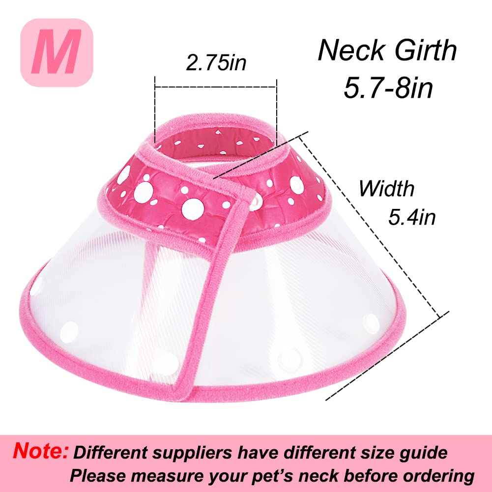 Vivifying Pet Cone for Cats and Small Dogs, 3 Size of Adjustable 5.7-8in Lightweight Recovery Elizabethan Collar for Cats, Puppi