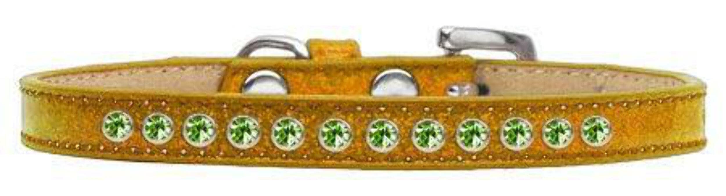 Dog, Puppy and Pet Ice Cream Collar, Lime Green Crystal Rimsets Red 14