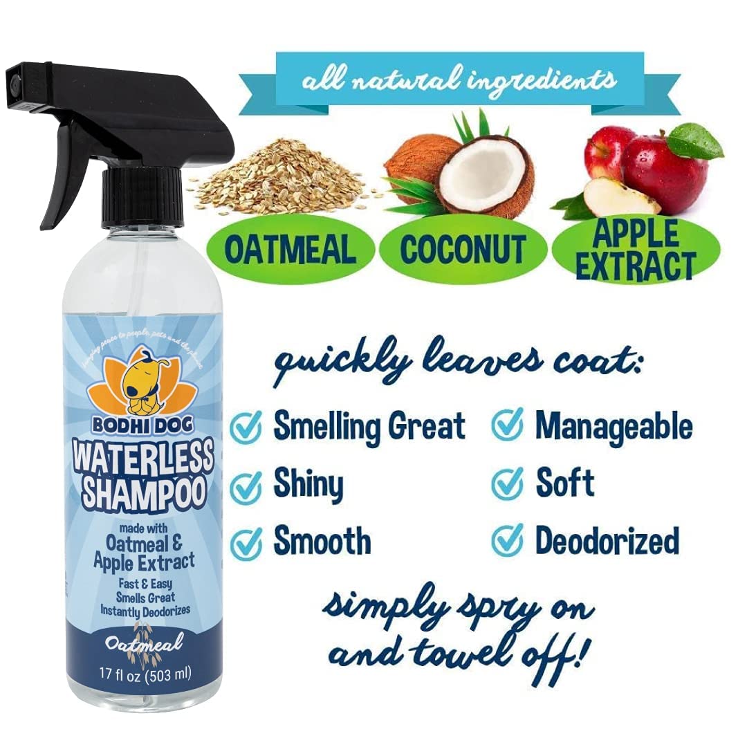 Bodhi Dog Waterless Shampoo - Natural Dry Shampoo For Dogs & Cats - Neutralizes Pet Odor - No Rinse Required - Made Of Natural E