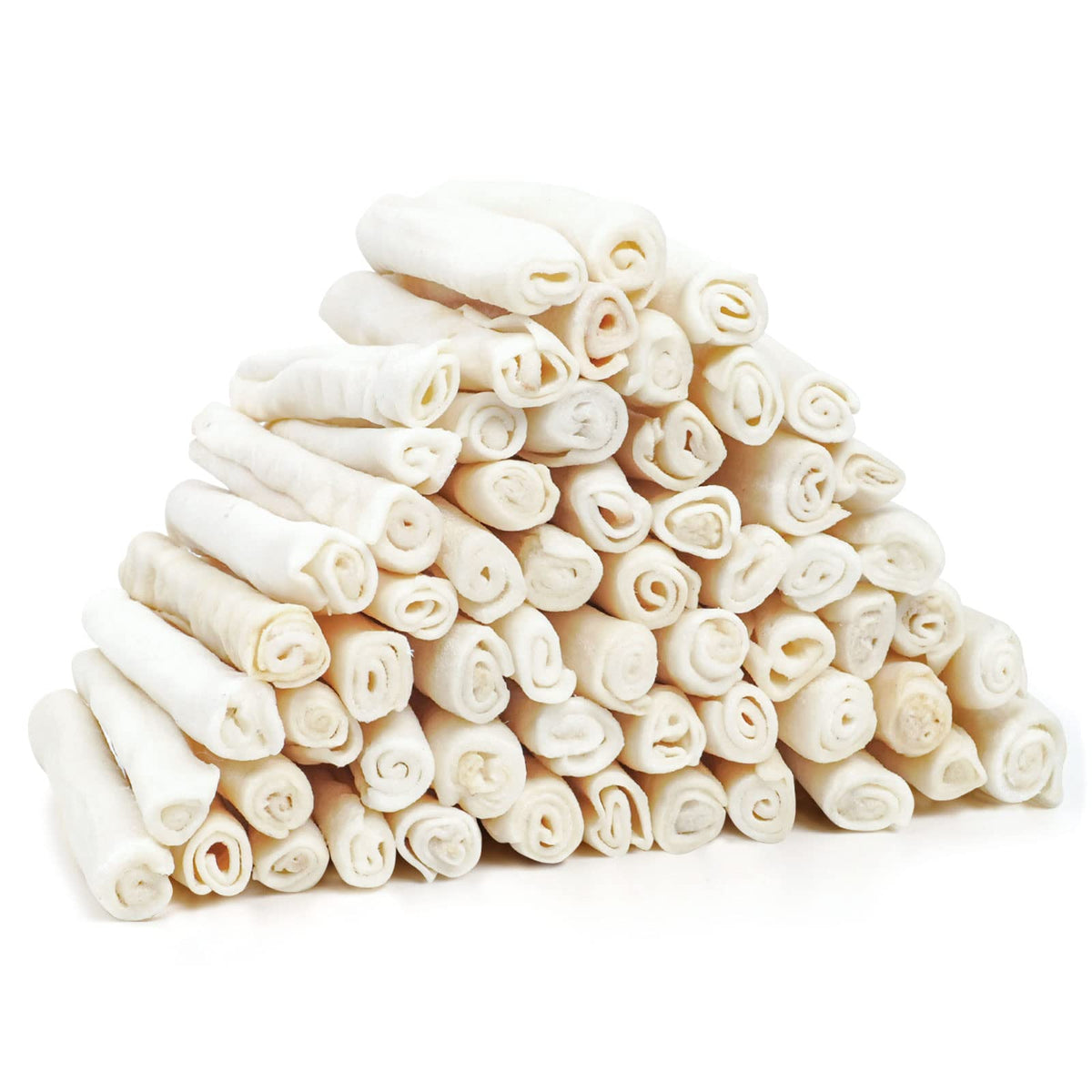 Mon2Sun Dog Rawhide Rolls Twist Sticks 6-6.5 Inch Dog Chew Treats Natural Flavor For Puppy And Small Dogs