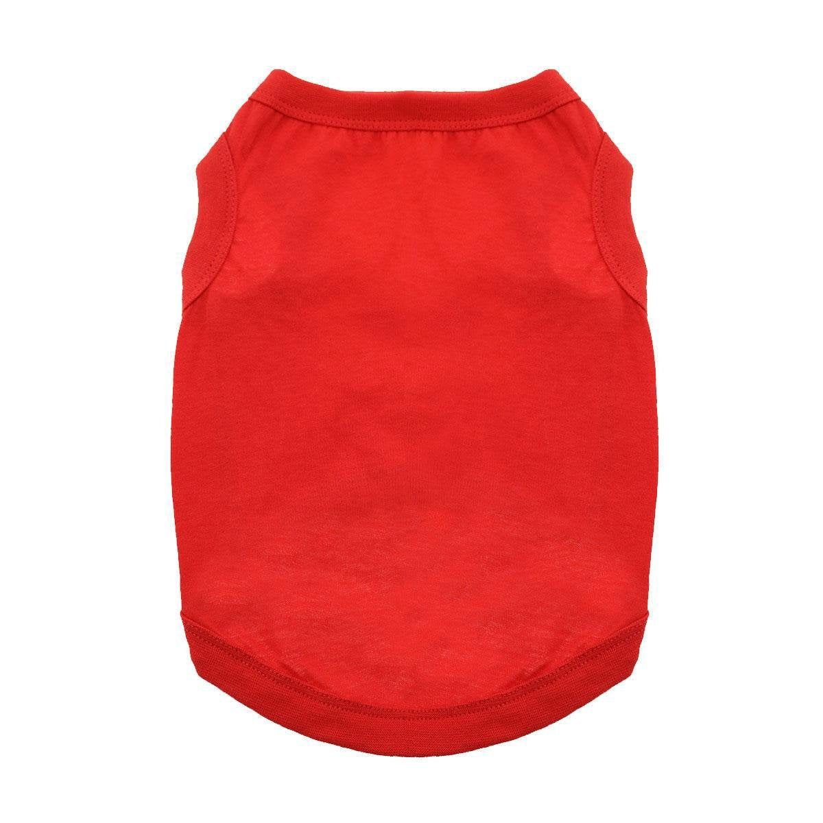 Doggie Design Cotton Dog Tank (Flame Scarlet Red, Xs)