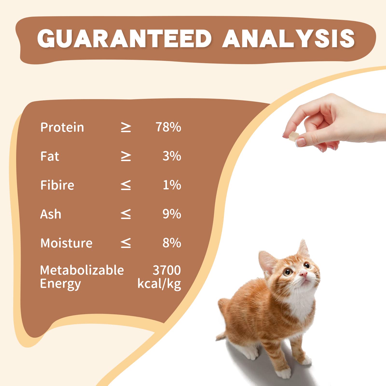 Dancing Tail Freeze Dried Raw Cat and Dog Treats, Healthy Limited Ingredient Chicken Cube Weight Control Traing Treats for Small