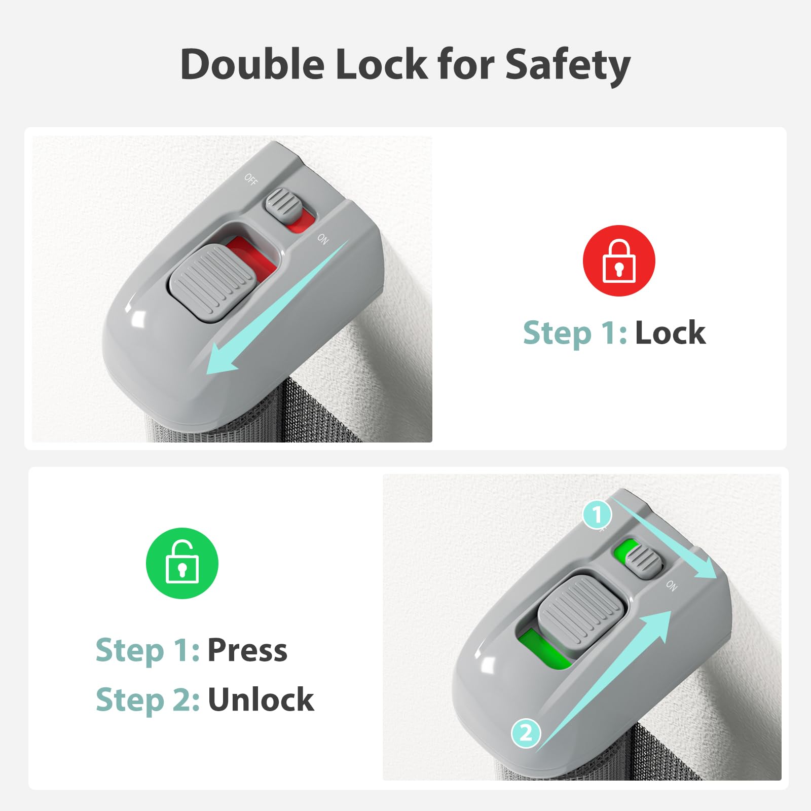 Hardware Mount Retractable Baby Gates for Stairs with Auto-Lock,33'' Tall,Extends up to 71'' Wide Mesh Double Lock Safety Baby D