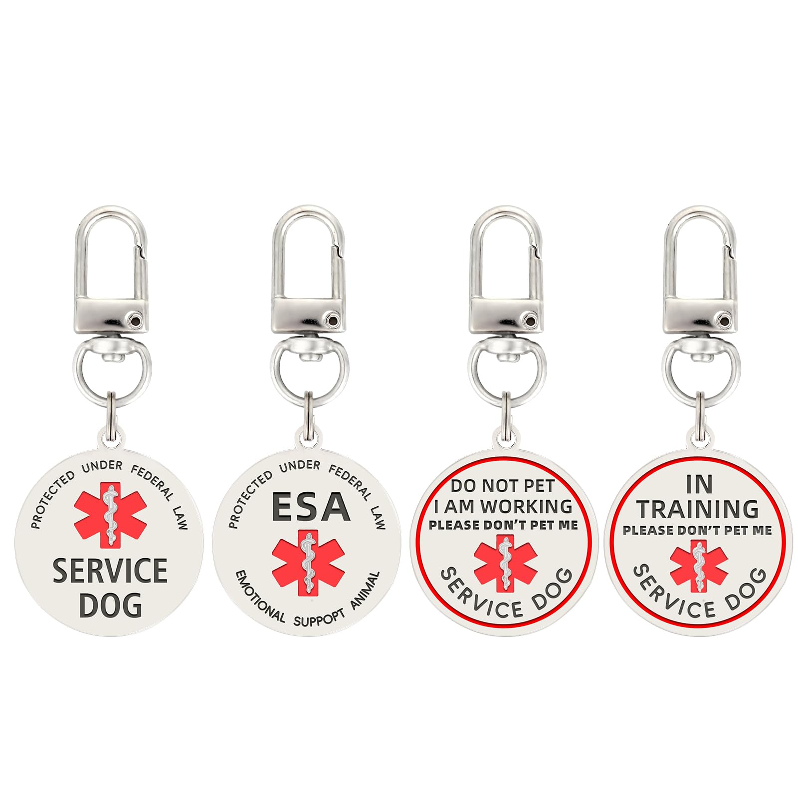 Emotional Support Dog Tag, Esa Id Tag Easily Attach To Vest, Collar, Harness (Large)