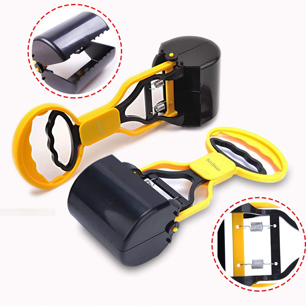 Andiker Pooper Scooper For Pets, Portable Pet Waste Scooper, Dog Jaw Scoop With Long Handle For Pet Waste Pick Up(Blue)