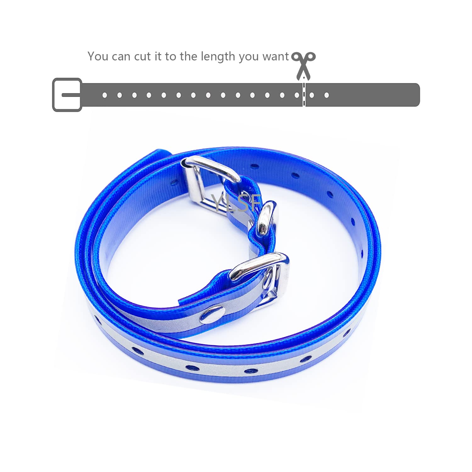 Etpet Dog Collar Strap For Most Of Electronic Training Shock Collar Receivers-Adjustable Durable Waterproof Odorless 3/4 Inch Collar Replacement For Barking Fence-Pet Tpu Collar Strap