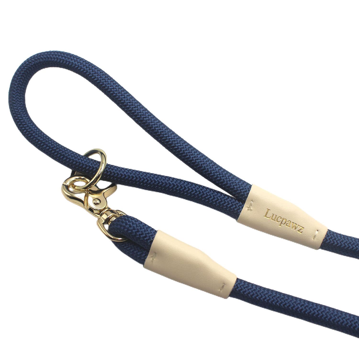 Lucpawz Lobster Snap Pet Leash 5Ft, Special Strong Nylon Rope Dog Leash, Solid Color Rope Dog Lead For All Breed (Navy Blue, 5Ft