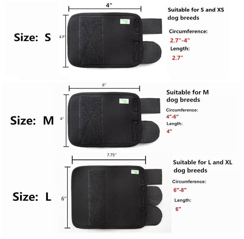 Dog Leg Brace One Pair Heals Hock Joint Wrap Sleeve for Front Legs(S/Front)