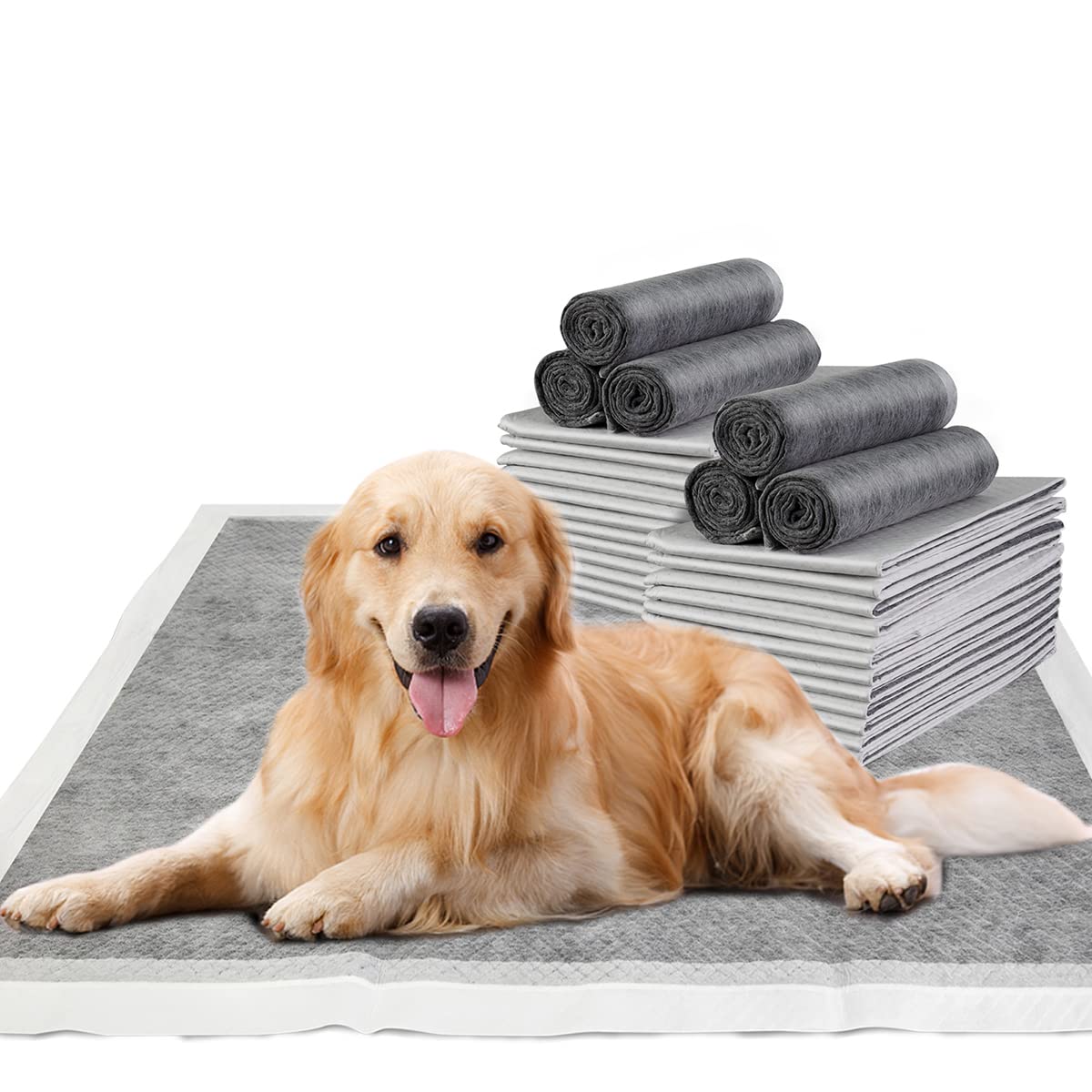 Hidoggyld Dog Pee Pads Extra Large 28' X 34', 30 Count, Charcoal Puppy Pads Xl, Potty Pet Training Pads With Adhesive Sticky Tape, Super Absorbent & Leak-Proof Disposable Pad For Doggies