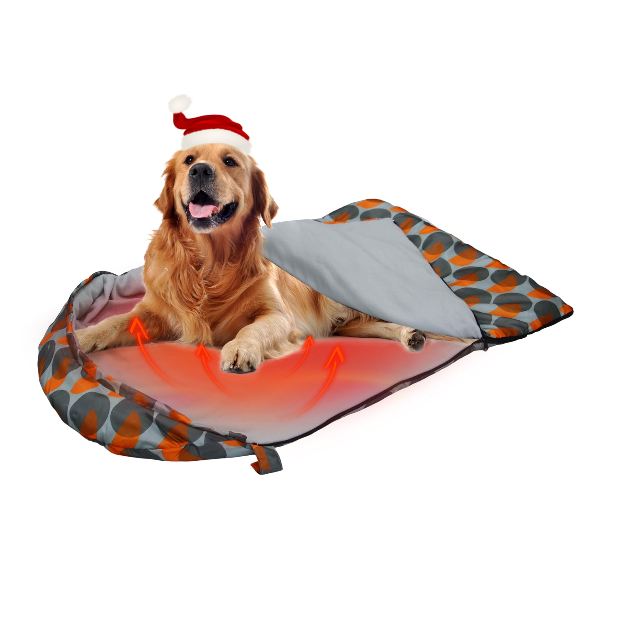 Geerduo Heating Dog Sleeping Bag, Waterproof Warm Packable Dog Bed Mat With Storage Bag For Indoor Outdoor Travel Camping Hiking