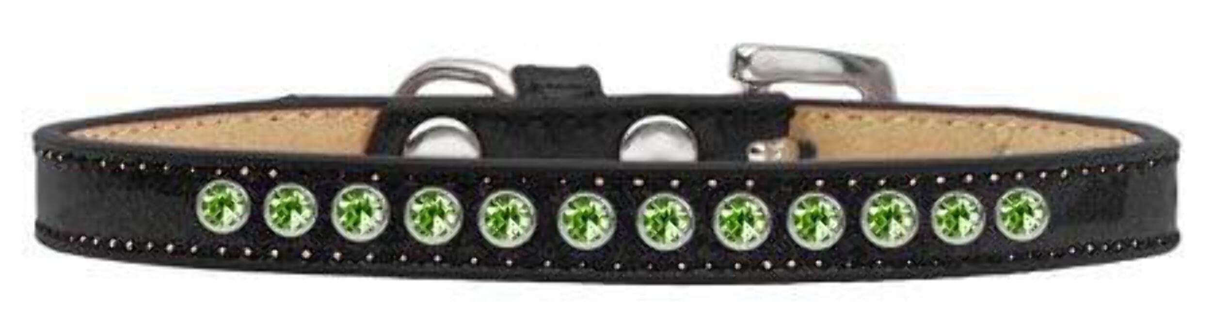 Dog, Puppy and Pet Ice Cream Collar, Lime Green Crystal Rimsets Red 14