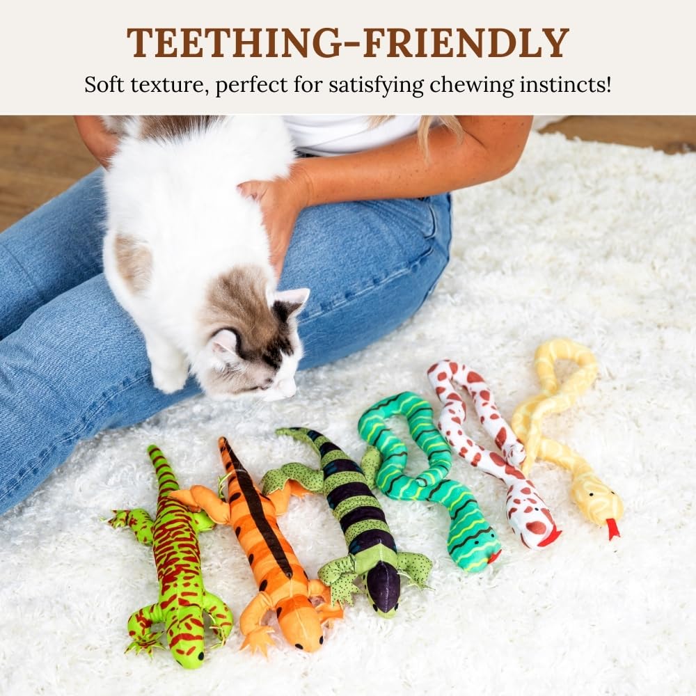 Cat Toy Snake Lizard Catnip Toys Chew Bite Resistant Toys For Indoor Cats Boredom Relief Teeth Cleaning Interactive Funny Cute K