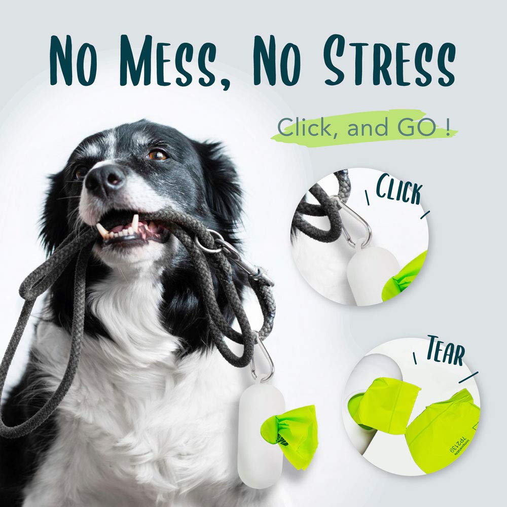 Moonygreen Dog Poop Bag, Compostable Doggie Poop Bags With Handles, Easy-Tie Pet Waste Bags, Eco-Friendly, Unscented, Vegetable-