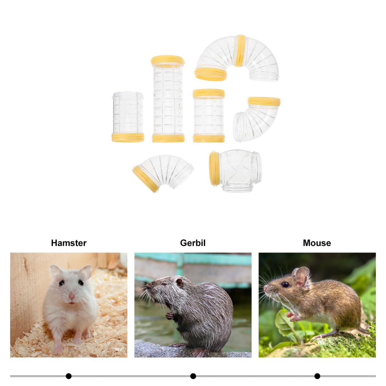 3 Sets Diy Transparent Hamster Tube - Small Animals Playground Exercising Toys