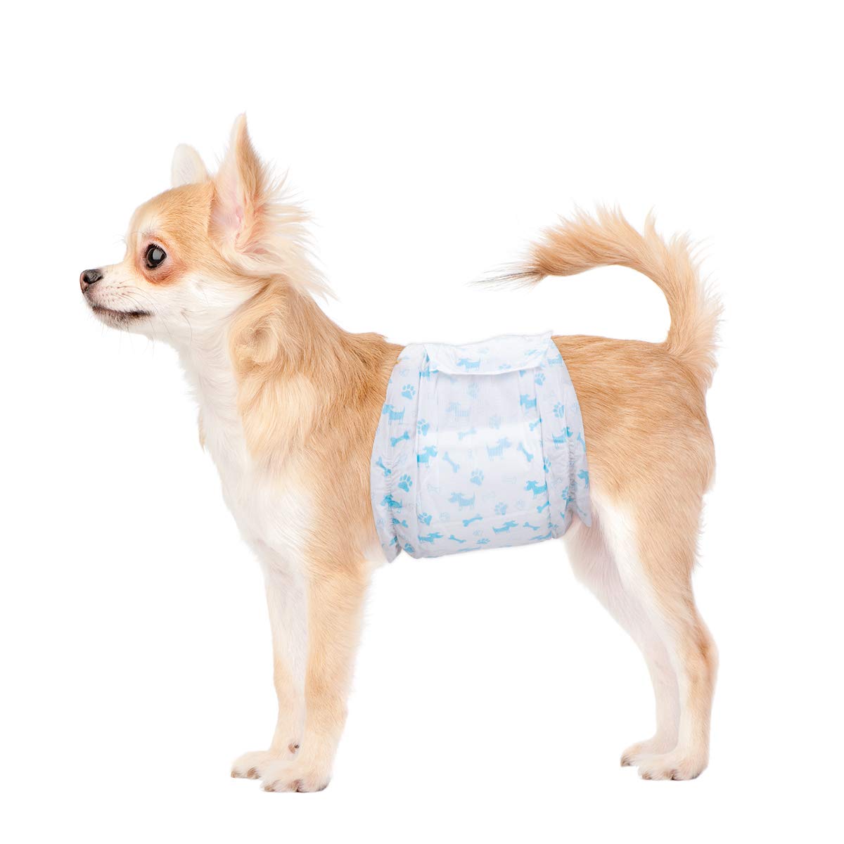 Flying Paws Male Dog Diapers - Absorbent Male Dog Wraps Belly Bands For Male Dogs With Leak Protection, Excitable Urination, Inc