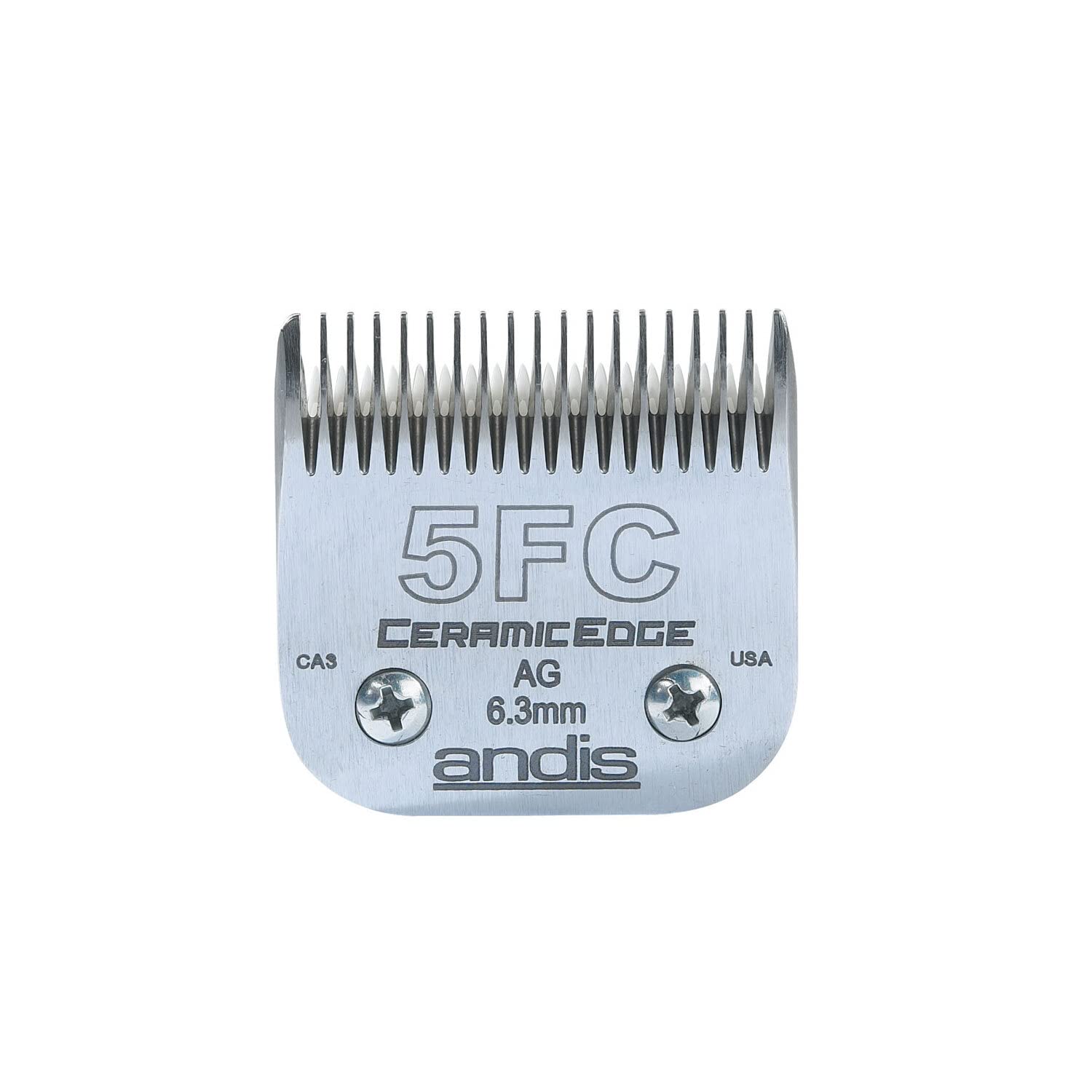 Andis Ceramicedge Carbon-Infused Steel Pet Clipper Blade, Size-5Fc, 1/4-Inch Cut Length (64370),Silver