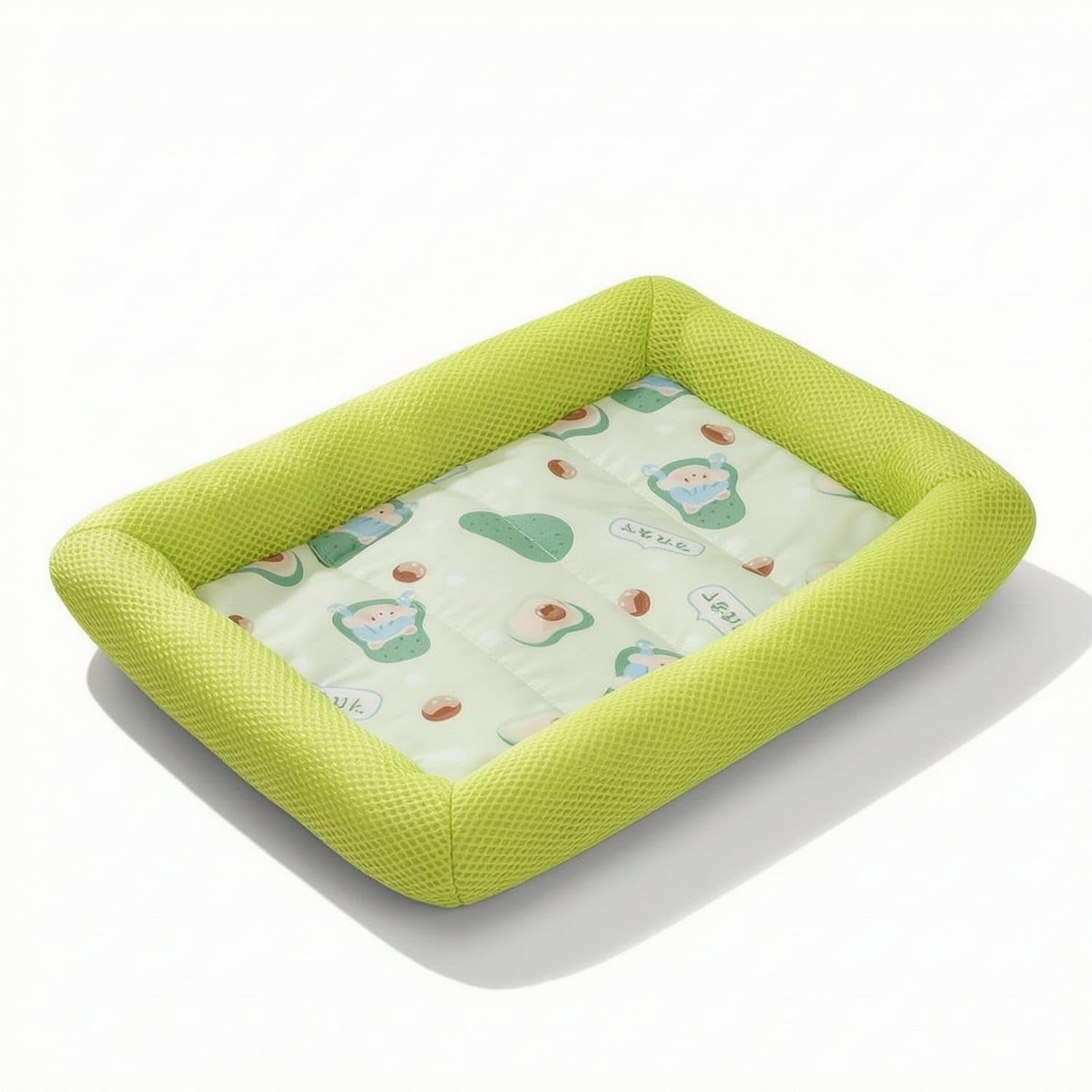 Breathable Bolstered Pet Mat Padded Self Cooling Mat Quilted Cat Cooling Bed Soft for Pets, Dogs, Cats, Summer, Floor, Crates, M