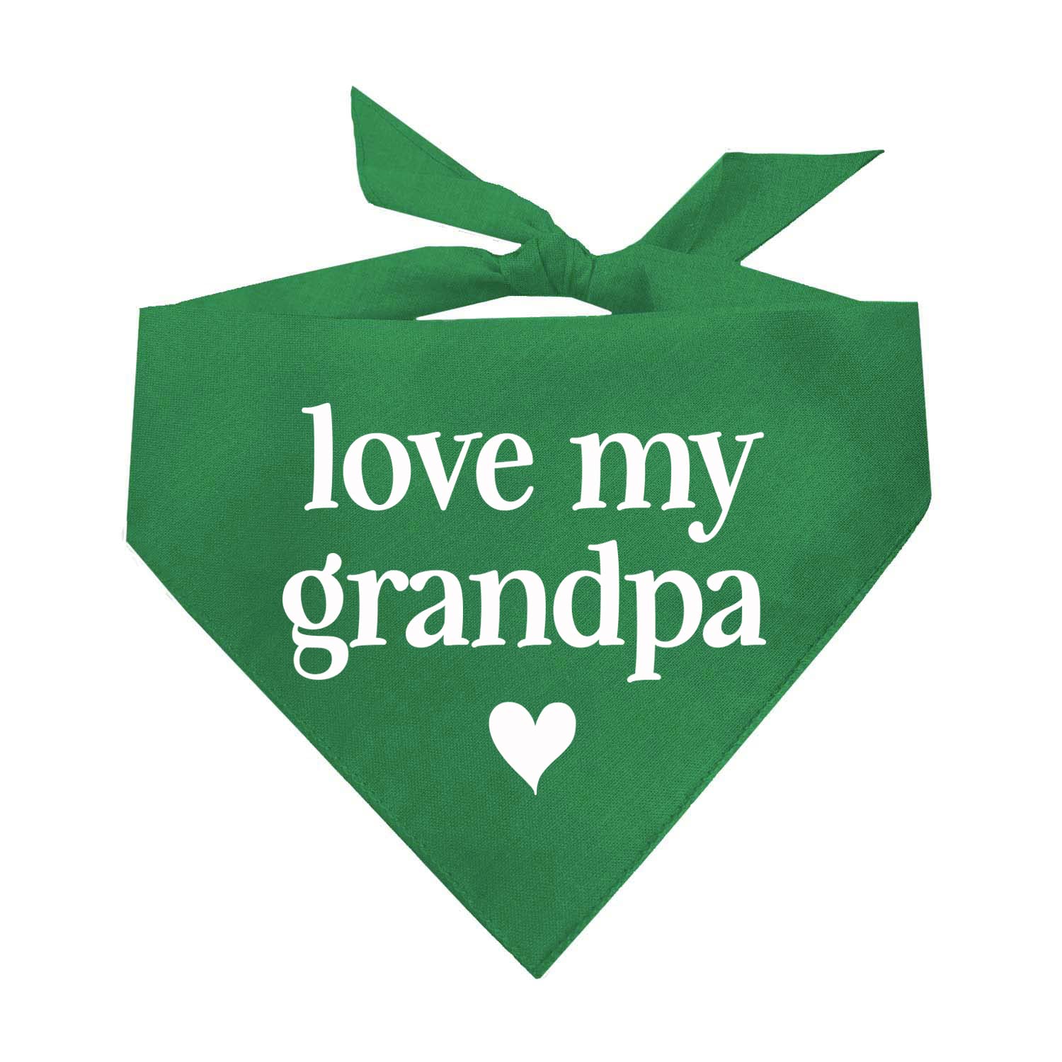 Love My Grandpa Father'S Day, Valentine'S Day Dog Bandana (426 Green, One Size)