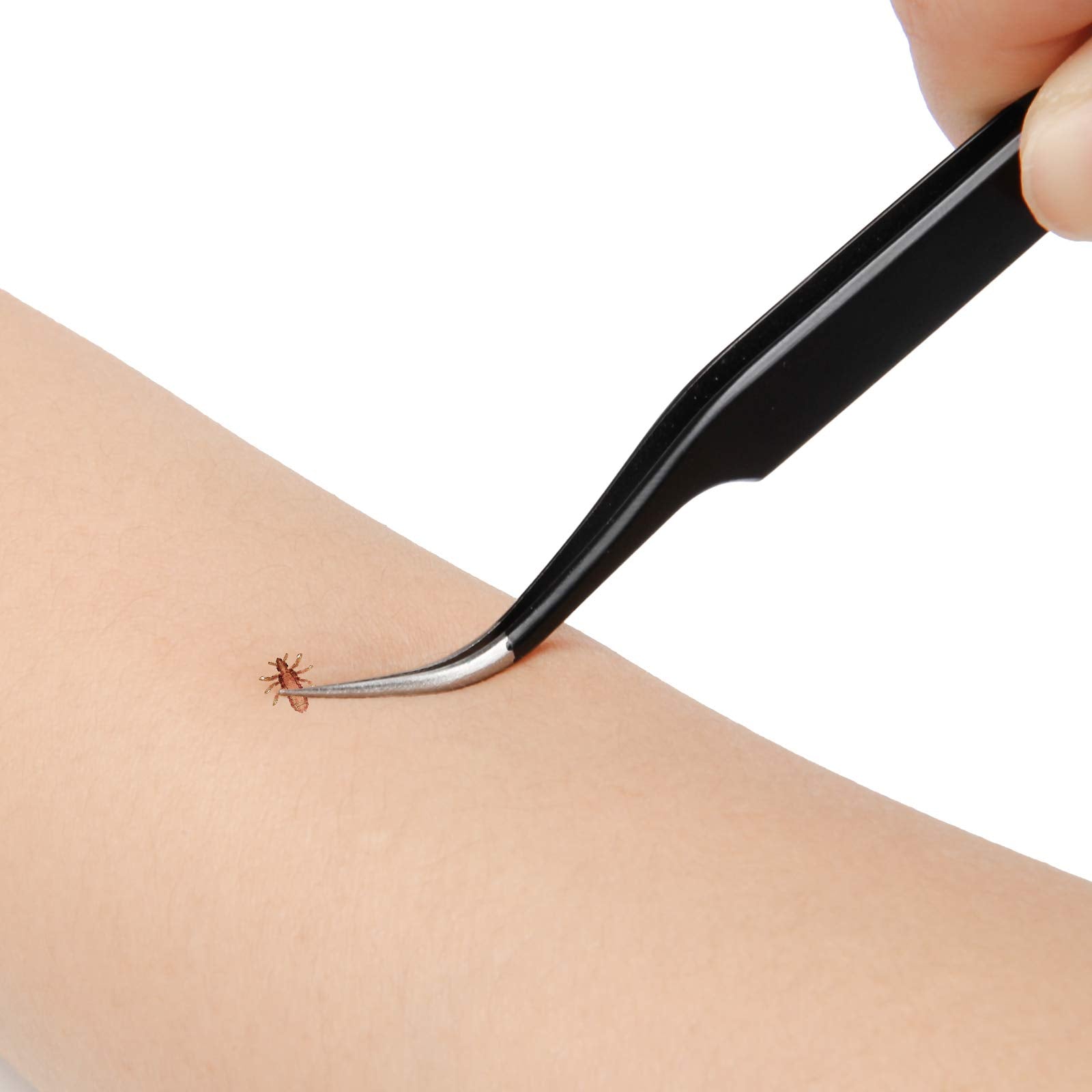 Coitek 3 In 1 Tick Remover Kit, Black Tick Remover Tweezers Stainless Steel Tick Remover Tools Set For Pet Dog, Cat, Human With Storage Box (Black)