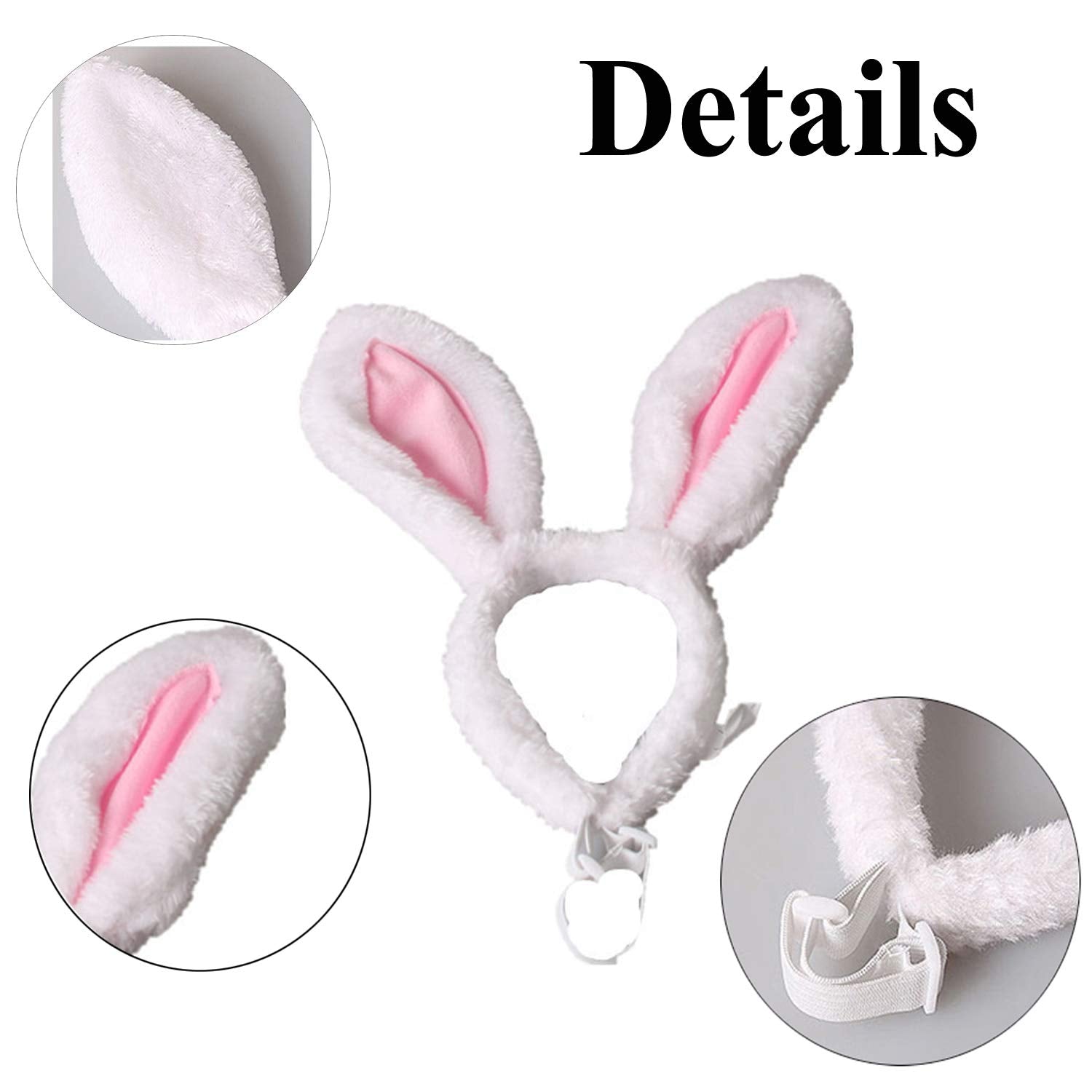 Yuyeran Christmas Pet Headband Fluffty Bunny Ears Headband Easter Party Puppy Headwear Supplies For Cat Dog (L)
