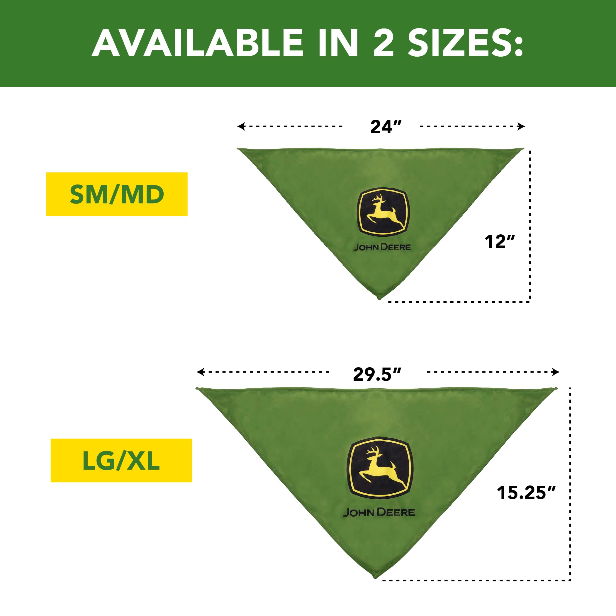 John Deere Tie Bandana For Dogs & Cats. Soft Mesh Adjustable & Stretchable Pet Bandana To Easily Tie Around Your Dog’S Neck For Easy Wear. For The John Deere Fans & Followers! Size: Large-Extra Large