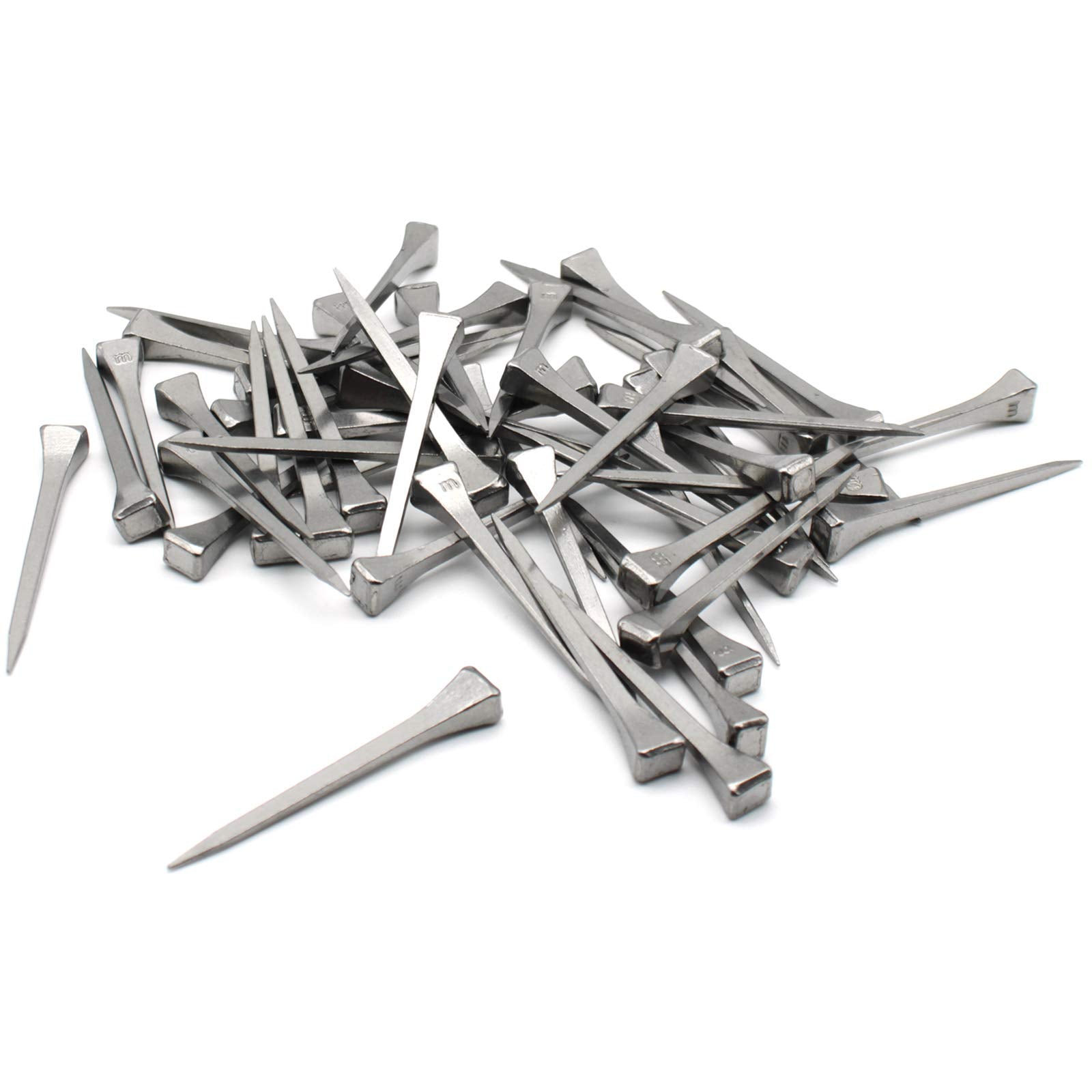 Fdxgyh 50Pcs E6 54Mm/2.1' Horseshoe Nails Carbon Steel Horseshoe Tools For Fixed Lead Or Glass(Silver)