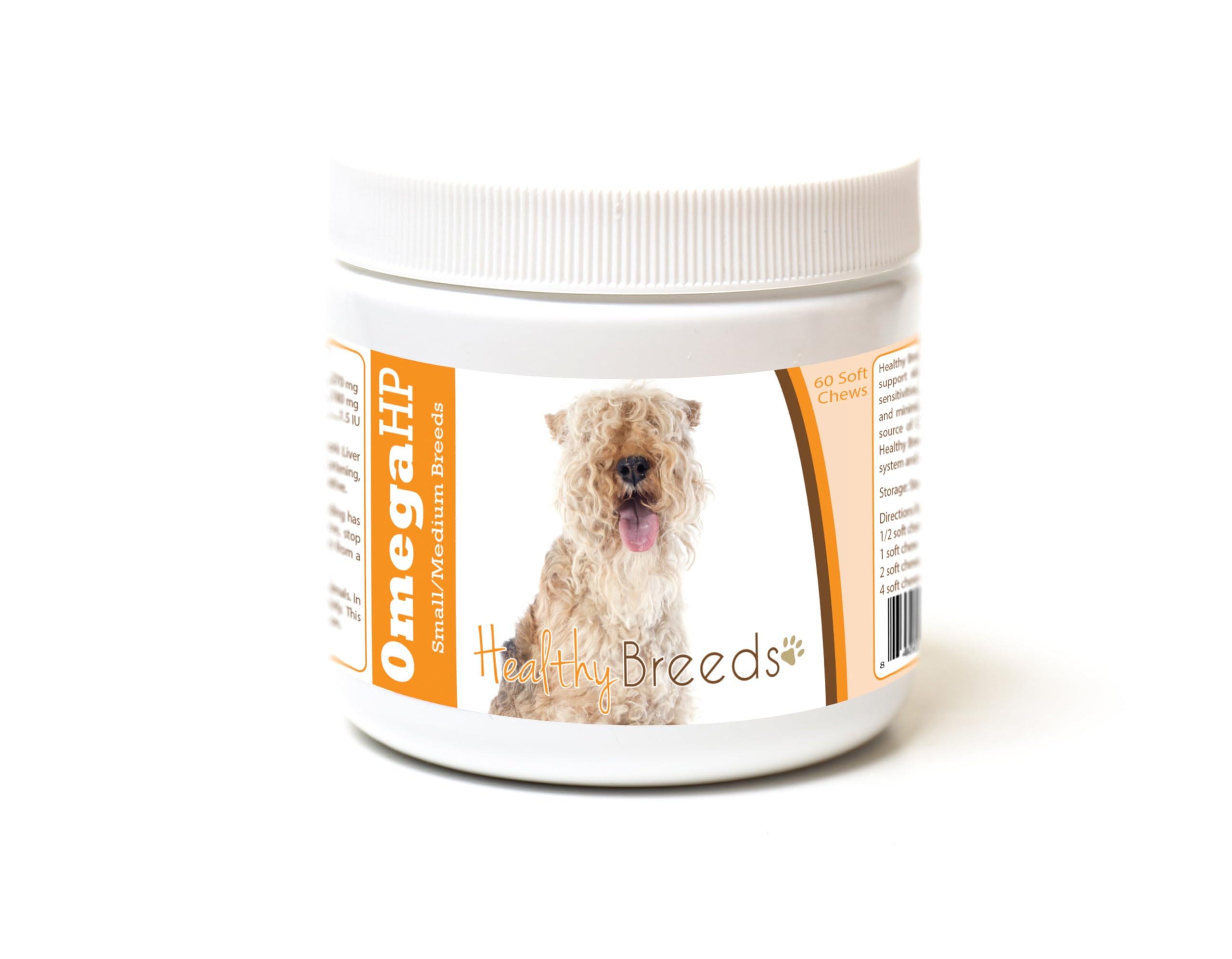 Healthy Breeds Lakeland Terrier Omega HP Fatty Acid Skin and Coat Support Soft Chews 60 Count