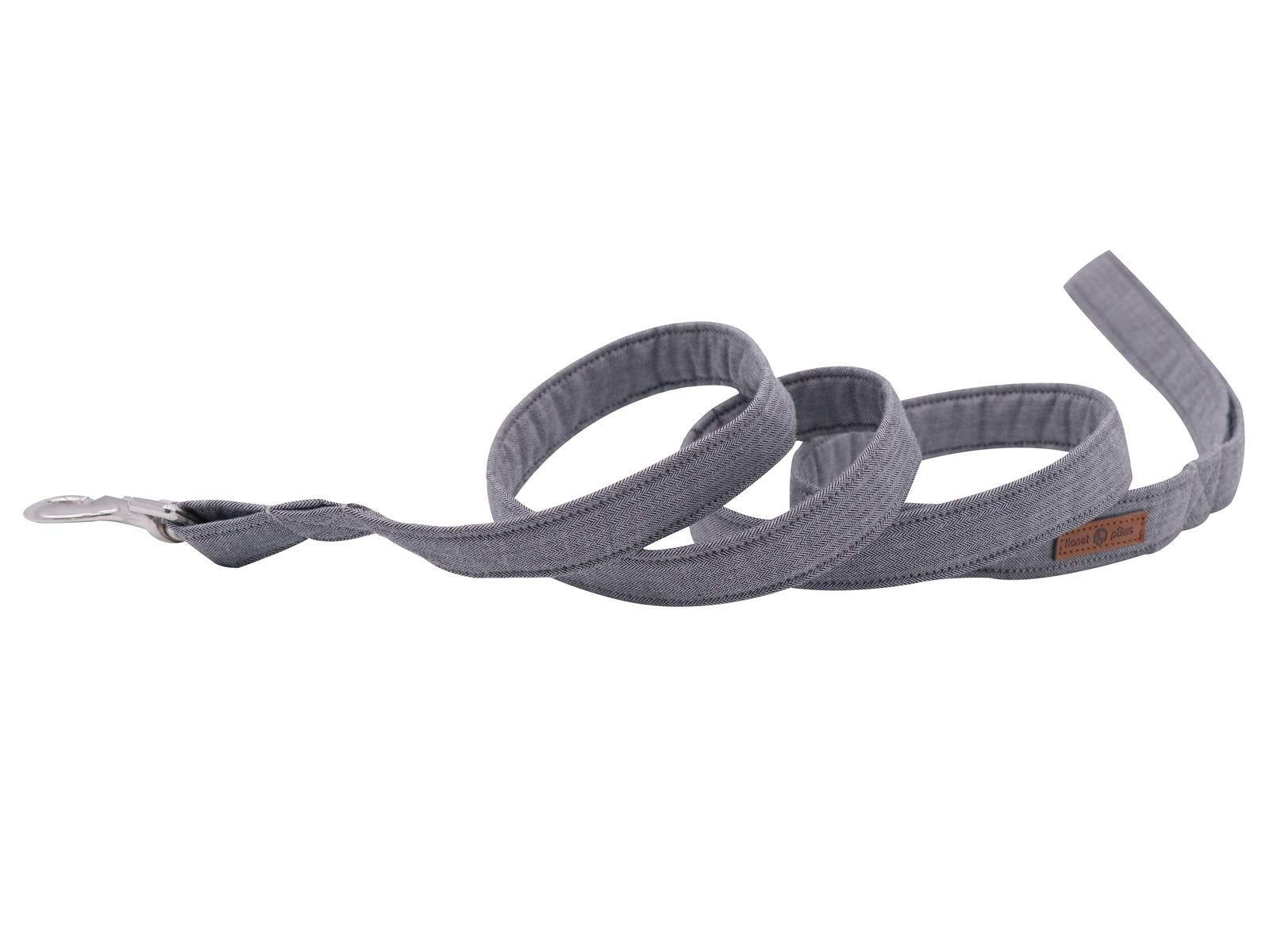 Lionet Paws Cotton Handmade Dog Leash Grey Lines Unique For Small Medium Large Dogs